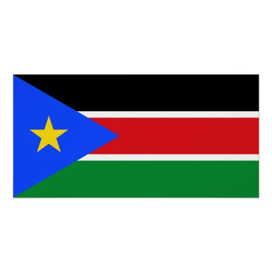 Südsudan-Flagge Poster (Vorderseite)