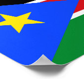Südsudan-Flagge Poster (Ecke)