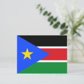 Südsudan-Flagge Postkarte (Stehend Vorderseite)