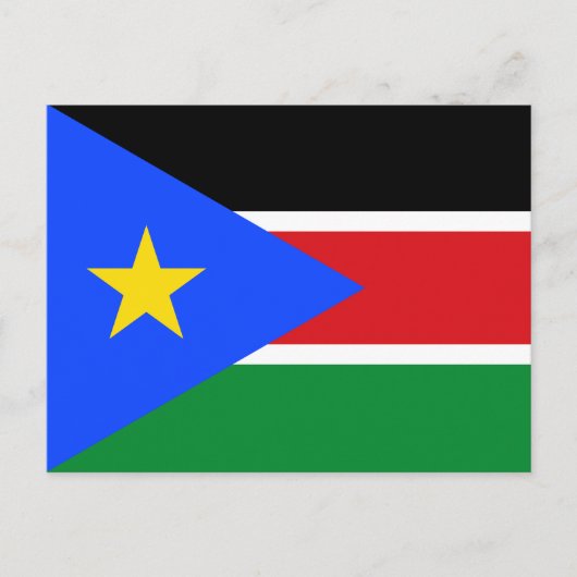 Südsudan-Flagge Postkarte (Vorderseite)