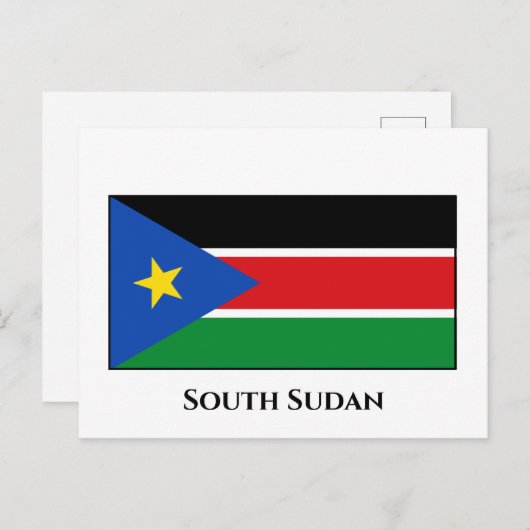 Südsudan-Flagge Postkarte (Vorne/Hinten)