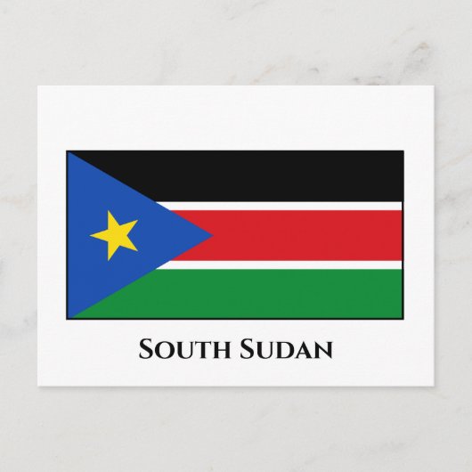Südsudan-Flagge Postkarte (Vorderseite)
