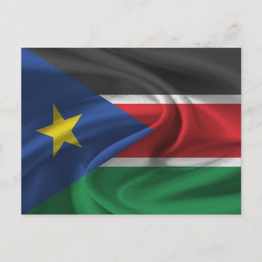 Südsudan-Flagge Postkarte (Vorderseite)