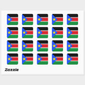 Südsudan-Flagge Quadratischer Aufkleber (Blatt)