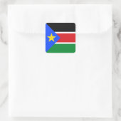 Südsudan-Flagge Quadratischer Aufkleber (Tasche)