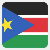 Südsudan-Flagge Quadratischer Aufkleber (Vorderseite)