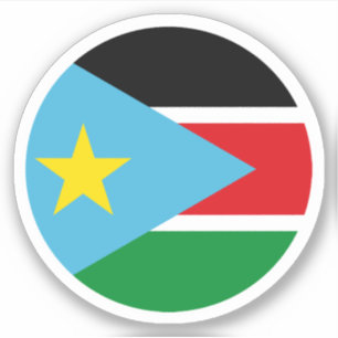 Südsudan-Flagge Rund Aufkleber