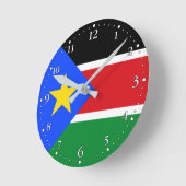 Südsudan-Flagge Runde Wanduhr (Winkel)