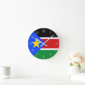 Südsudan-Flagge Runde Wanduhr (Zuhause)