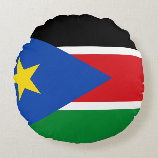 Südsudan-Flagge Rundes Kissen (Vorderseite)