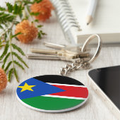 Südsudan-Flagge Schlüsselanhänger (Seite)