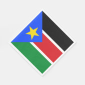Südsudan-Flagge Serviette (Ecke)