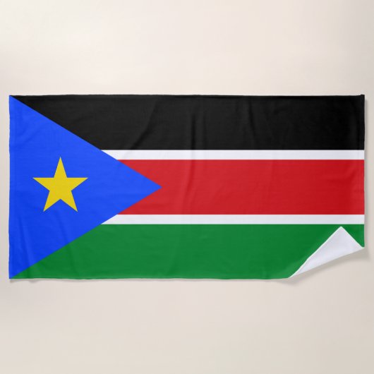 Südsudan-Flagge Strandtuch (Vorderseite)