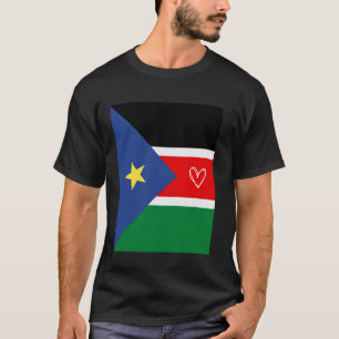 Südsudan-Flagge Südsudanesische Herz Stolze Nation T-Shirt