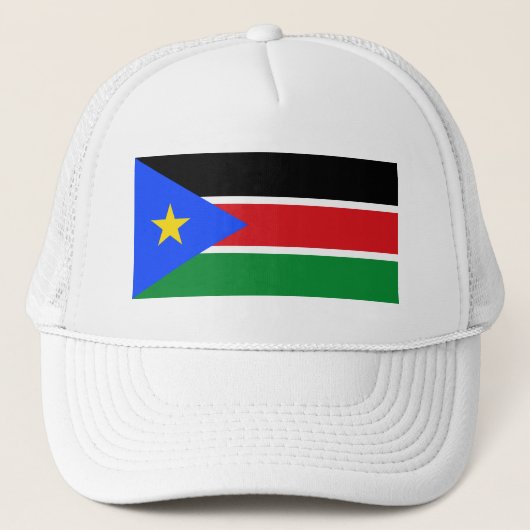 Südsudan-Flagge Truckerkappe (Vorderseite)