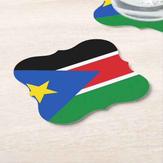 Südsudan-Flagge Untersetzer (angewinkelt)