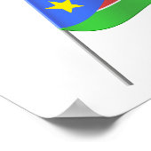 Südsudan-Flaggenposter Poster (Ecke)