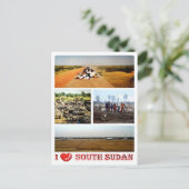 Südsudan - I Liebe - Postkarte (Stehend Vorderseite)
