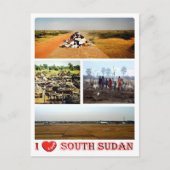 Südsudan - I Liebe - Postkarte (Vorderseite)
