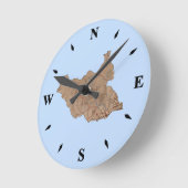 Südsudan-Kartenuhr Runde Wanduhr (Winkel)
