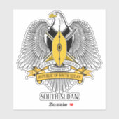 Südsudan-Nationalmatte für Rüstungsgüter Aufkleber (Blatt)