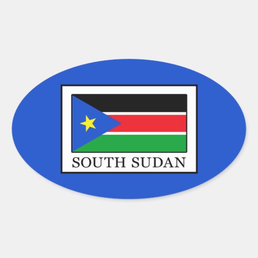 Südsudan Ovaler Aufkleber (Vorderseite)
