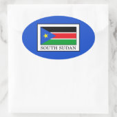Südsudan Ovaler Aufkleber (Tasche)