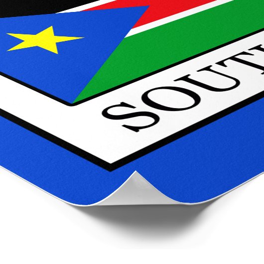 Südsudan Poster (Ecke)