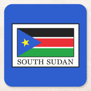 Südsudan Rechteckiger Pappuntersetzer