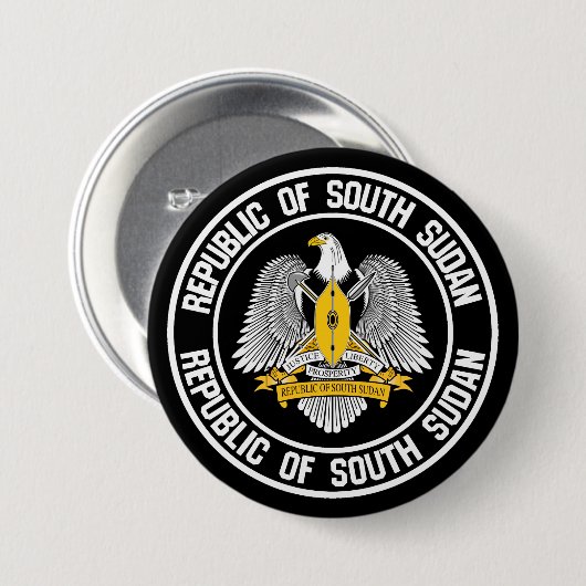 Südsudan-Runde Button (Vorne & Hinten)