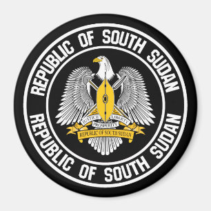Südsudan-Runde Magnet
