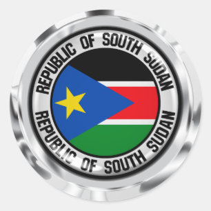 Südsudan-Runde Runder Aufkleber
