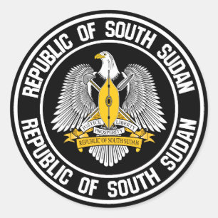 Südsudan-Runde Runder Aufkleber