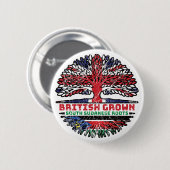 Südsudan Südsudanesisch British UK Tree Roots Button (Vorne & Hinten)