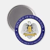 Südsudan-Symbol Magnet (Vorderseite/Rückseite)