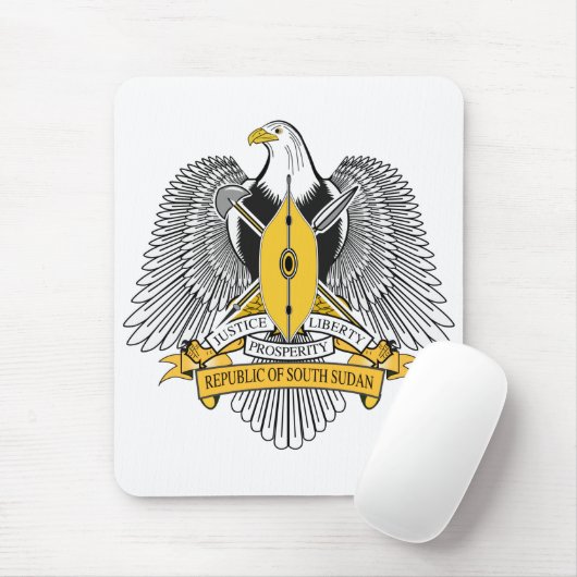 Südsudan-Wappen Mousepad (Mit Mouse)