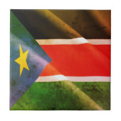 SÜDSUDAN, Waving Flag, Afrika, Fliese (Vorderseite)