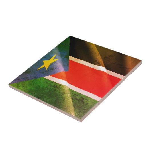 SÜDSUDAN, Waving Flag, Afrika, Fliese (Seite)