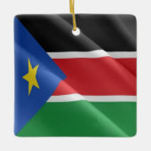 SÜDSUDAN, Waving Flag, Afrika, Keramikornament (Vorderseite)