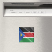 SÜDSUDAN, Waving Flag, Afrika, Kühlschrank Magnet (In Situ (Geschirrspüler))