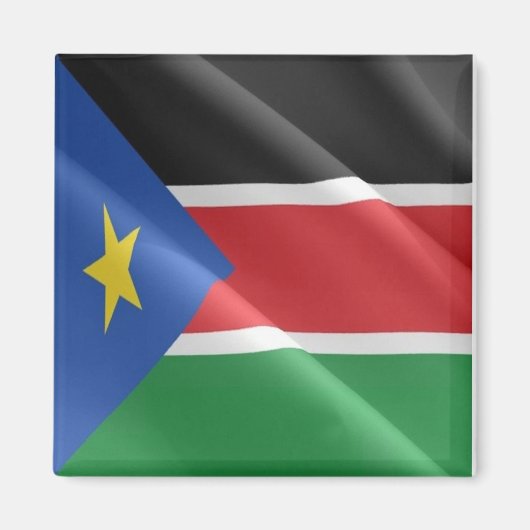 SÜDSUDAN, Waving Flag, Afrika, Kühlschrank Magnet (Vorne)
