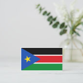 Südsudanesische Flagge, Flagge Südsudans Visitenkarte (Stehend Vorderseite)