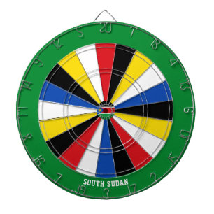 Südsudanesische Flagge Patriot's Bullseye Dartscheibe