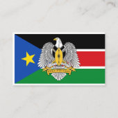 Südsudanesische Flagge & Wappen, Südsudan Visitenkarte (Vorderseite)
