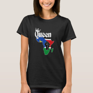 Südsudanesische Königin mit sudanesischer Flagge - T-Shirt