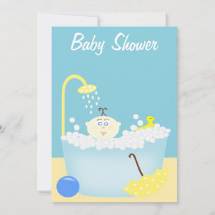 Sudsy Bathtub Babydusche Einladung