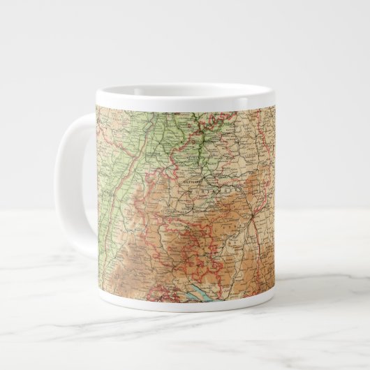 Südteil Deutschlands Jumbo-Tasse (Vorderseite Links)