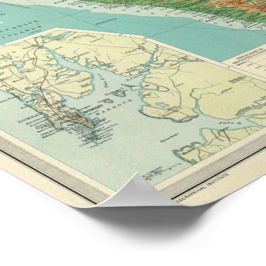 Südteil Indiens Poster (Ecke)