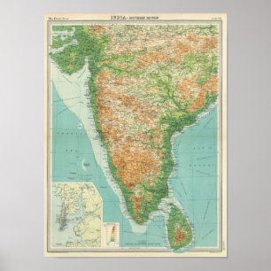 Südteil Indiens Poster