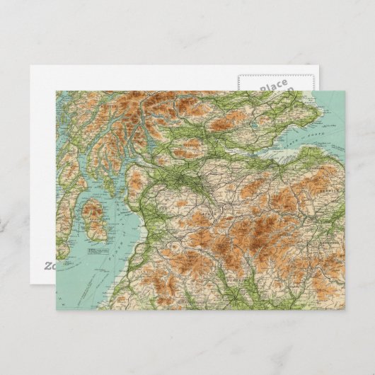 Südteil Schottlands Postkarte (Vorne/Hinten)